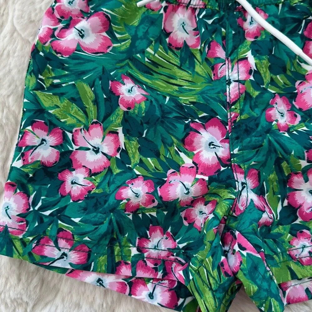 Janie and Jack Recycled Hibiscus Swim Truck Size 12/18 Months